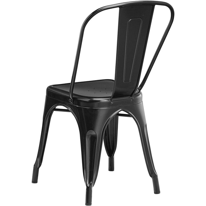 Bistro Dining Chair Steel Black Indoors |  WW163B Makfry