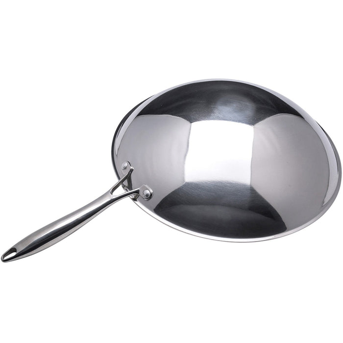 Professional Wok Pan Round bottom Stainless steel 13.5''/340mm |  SP13410 Makfry