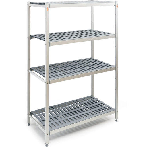 Shelving Unit 4 Tier 600kg 1410x460x1680mm Aluminium | Ts14146 H Makfry