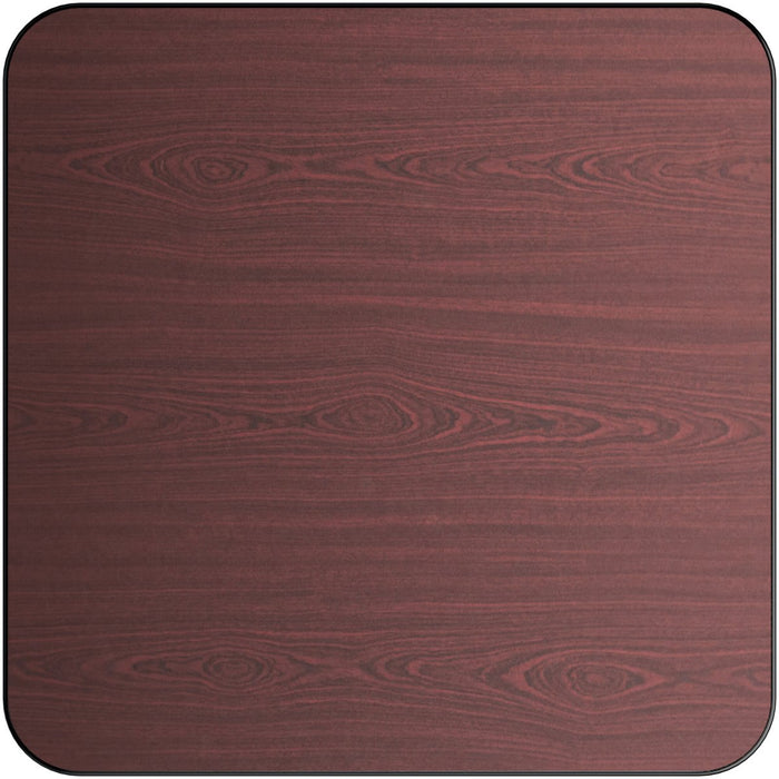 Laminated Square Table top Reversible Mahagony & Black 24x24'' |  TT2424MB Makfry