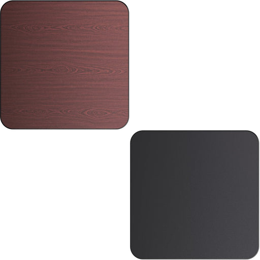 Laminated Square Table top Reversible Mahagony & Black 30x30'' |  TT3030MB Makfry