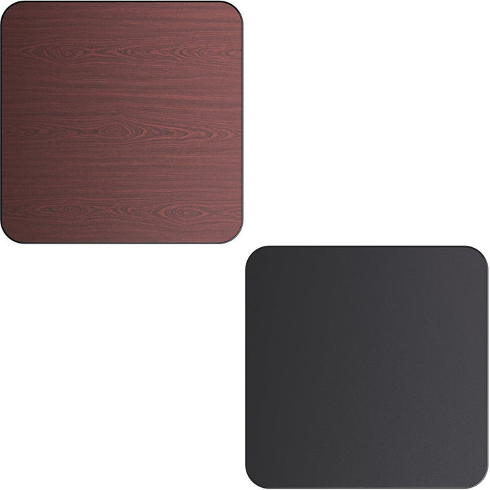 Laminated Square Table top Reversible Mahagony & Black 30x30'' |  TT3030MB Makfry