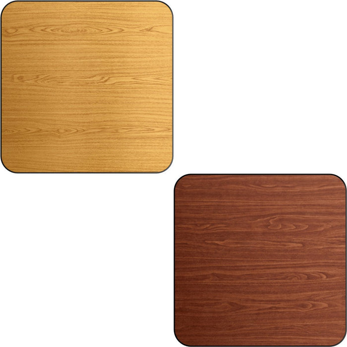 Laminated Square Table top Reversible Walnut & Natural 30x30'' |  TT3030WN Makfry