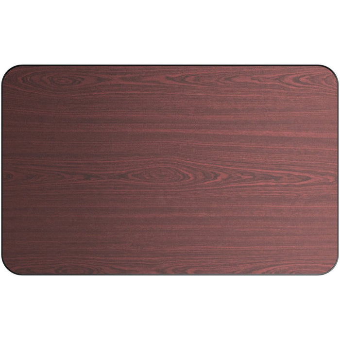 Laminated Rectangular Table top Reversible Mahagony & Black 48x30'' |  TT3048MB Makfry