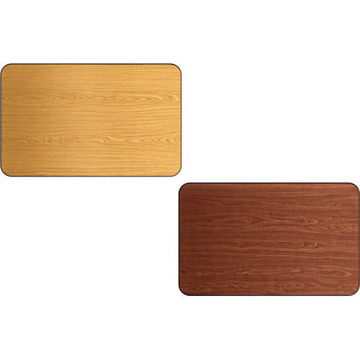 Laminated Rectangular Table top Reversible Walnut & Natural 48x30'' |  TT3048WN Makfry