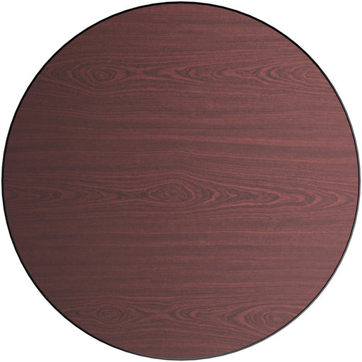 Laminated Round Table top Reversible Mahagony & Black Ø30'' |  TT30RMB Makfry