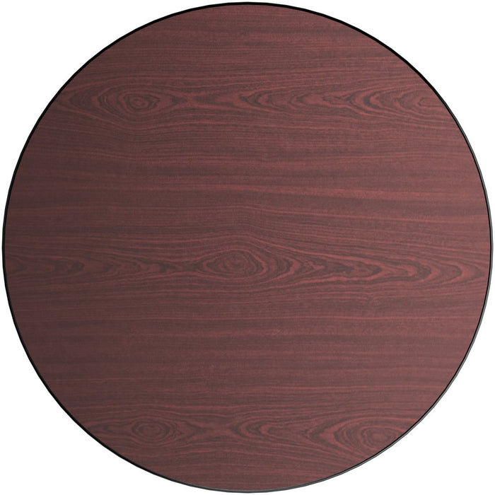 Laminated Round Table top Reversible Mahagony & Black Ø30'' |  TT30RMB Makfry