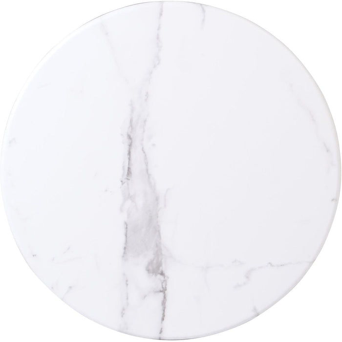 Seamless Round Table Top White Marble 30" |  TT30RWHITEMARBLE Makfry