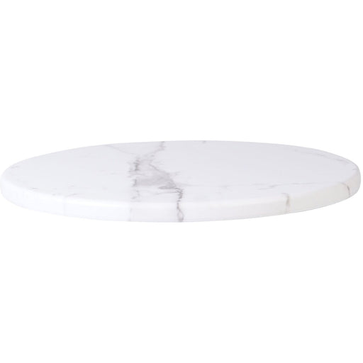 Seamless Round Table Top White Marble 30" |  TT30RWHITEMARBLE Makfry