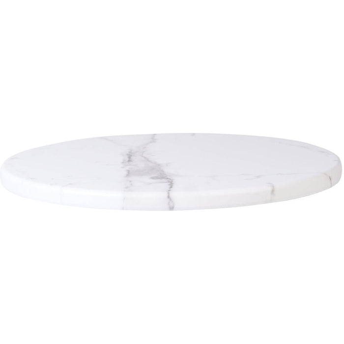 Seamless Round Table Top White Marble 30" |  TT30RWHITEMARBLE Makfry
