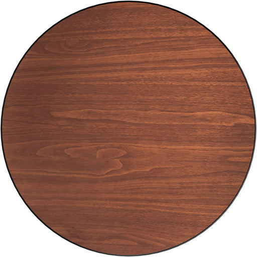 Laminated Round Table top Reversible Walnut & Natural Ø30'' |  TT30RWN Makfry
