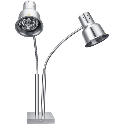 Commercial Tabletop Food Warmer 2 Heating Lamp 250W Stainless Steel |  TW02 Makfry