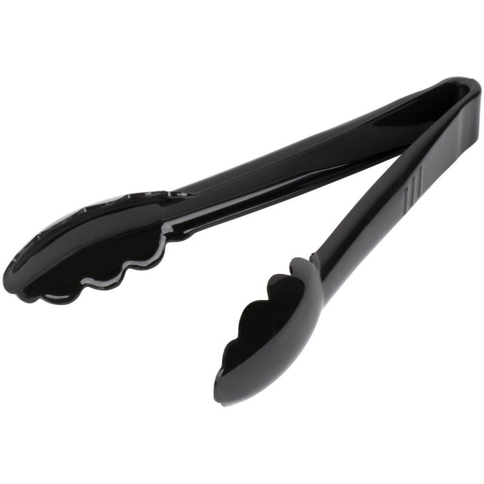 9" Catering Buffet Tongs Black Polycarbonate|  UTITONG9