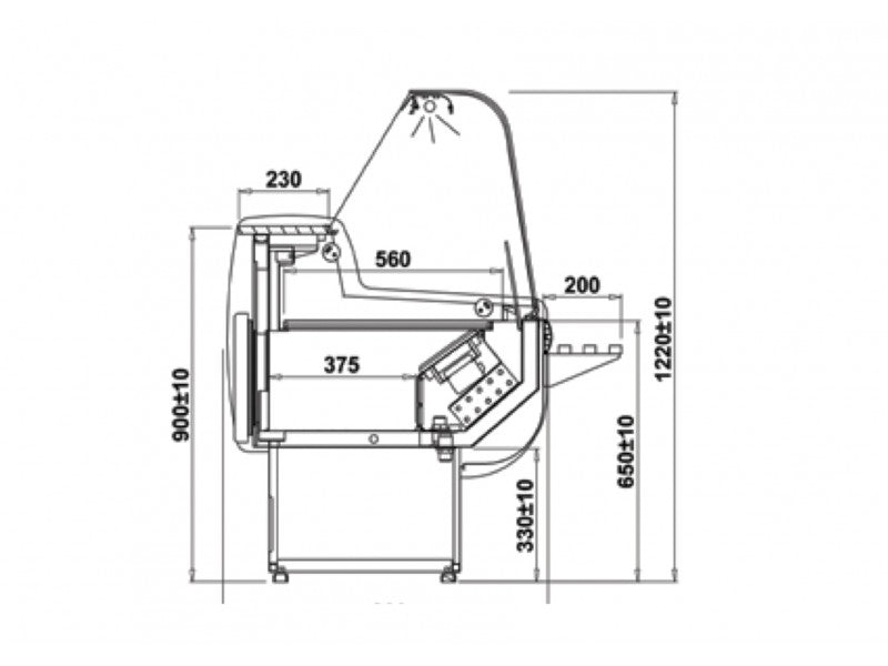 Igloo ROTA200WD Deep Curved Glass Serve Over