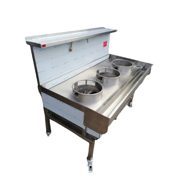 3 Burner Chinese Wok Cooker – Heavy Duty Commercial Wok Range for Chinese & Thai Restaurants (Pre-Order)