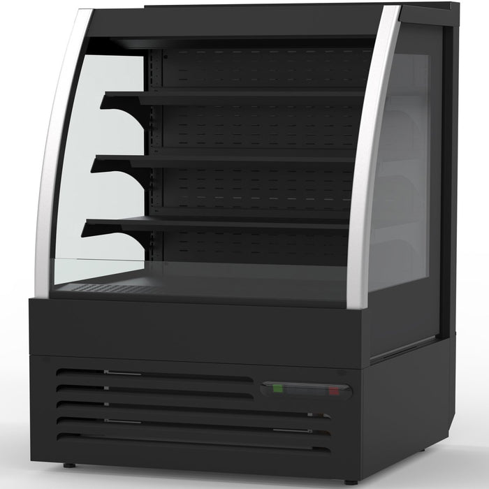Multi Deck Refrigerator 230 litres with Night Curtain Black 1295x620x1450mm |  VC14F104I
