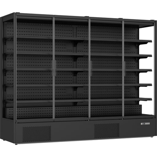 B Grade Commercial Four Door Display Merchandiser Fridge 1529 Litres Black | Multi166 Glass B Grade Makfry