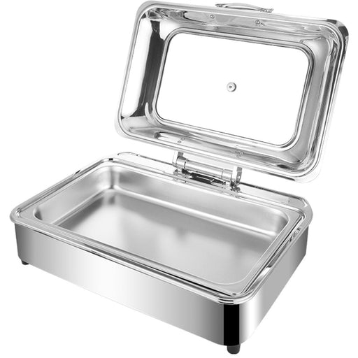 Chafing Dish Electric Glass Lid Stainless Steel 7 Litres Gn1/1 | Viccd528 Makfry