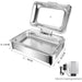 Chafing Dish Electric Glass Lid Stainless Steel 7 Litres Gn1/1 | Viccd528 Makfry