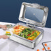Chafing Dish Electric Glass Lid Stainless Steel 7 Litres Gn1/1 | Viccd528 Makfry