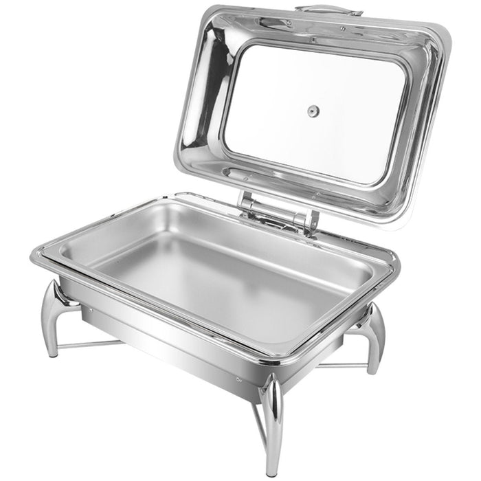 Chafing dish Glass lid Stainless steel 7 litres GN1/1 |  VICLH2103 Makfry