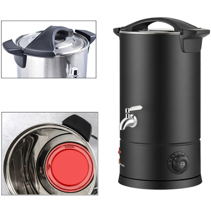 Commercial Water Boiler Double wall 15 litres Black |  VICWBWB15 Makfry