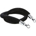 Black Velvet Stanchion Rope with Silver ends 1.5m |  VR01BS Makfry