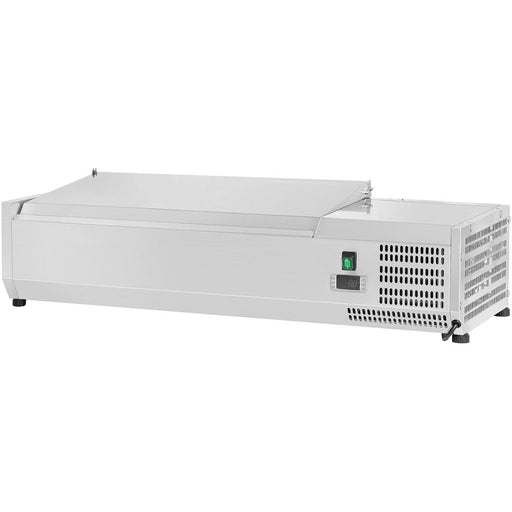Refrigerated Servery Prep Top 1200mm 5x Gn1/4 Depth 330mm Stainless Steel Lid | Ea12 Makfry