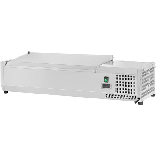 Refrigerated Servery Prep Top 1200mm 5x Gn1/4 Depth 330mm Stainless Steel Lid | Thvd1200/330 Makfry