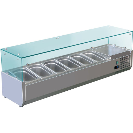 Refrigerated Servery Prep Top 1400mm 6x Gn1/4 Depth 330mm | Thv1400/330 Makfry