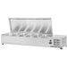 B Grade Refrigerated Servery Prep Top 1400mm 6x Gn1/4 Depth 330mm Stainless Steel Lid | Ea14 B Grade Makfry