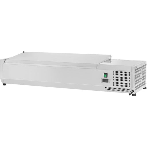 Refrigerated Servery Prep Top 7x Gn1/4 1600x335x435mm Glass Top | Thv1600/330 Makfry