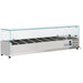 Refrigerated Servery Prep Top 1600mm 7x Gn1/3 Glass Cover | Thv1600/380 Makfry