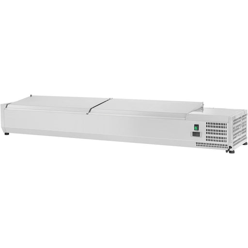 Refrigerated Servery Prep Top 1800mm 9x Gn1/4 Depth 330mm Stainless Steel Lid | Thvd1800/330 Makfry