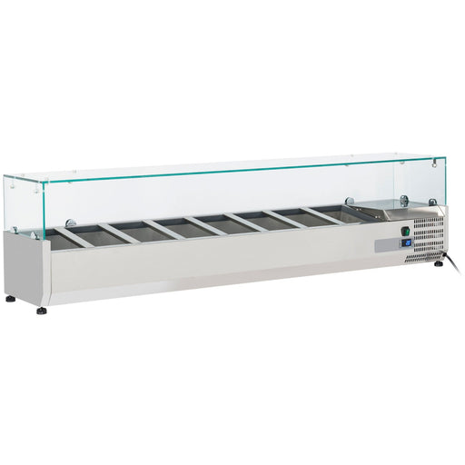 Refrigerated Servery Prep Top 1800mm 9x Gn1/4 Depth 330mm | Thv1800/330 Makfry