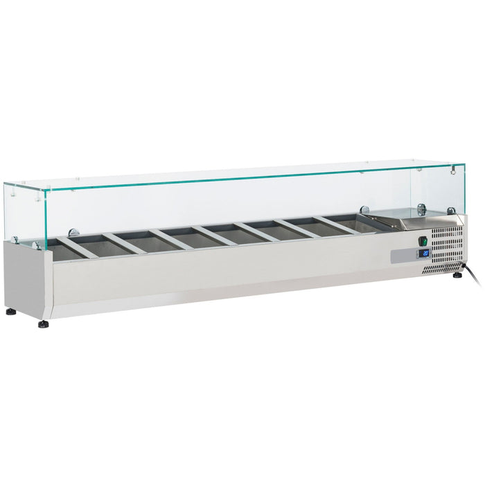 Refrigerated Servery Prep Top 1800mm 9x Gn1/4 Depth 330mm | Thv1800/330 Makfry