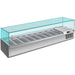 Refrigerated Servery Prep Top 1600mm 7x Gn1/3 Glass Cover | Gt516 Makfry