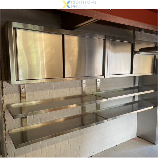 Height Adjustabe Wall shelf 2 levels 1400x400x700mm Stainless steel |  VWS1442 Makfry