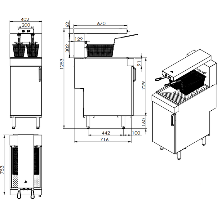 Commercial Fryer Mate Chip Warming Station Electric Free Standing 0.94kW |  VX15