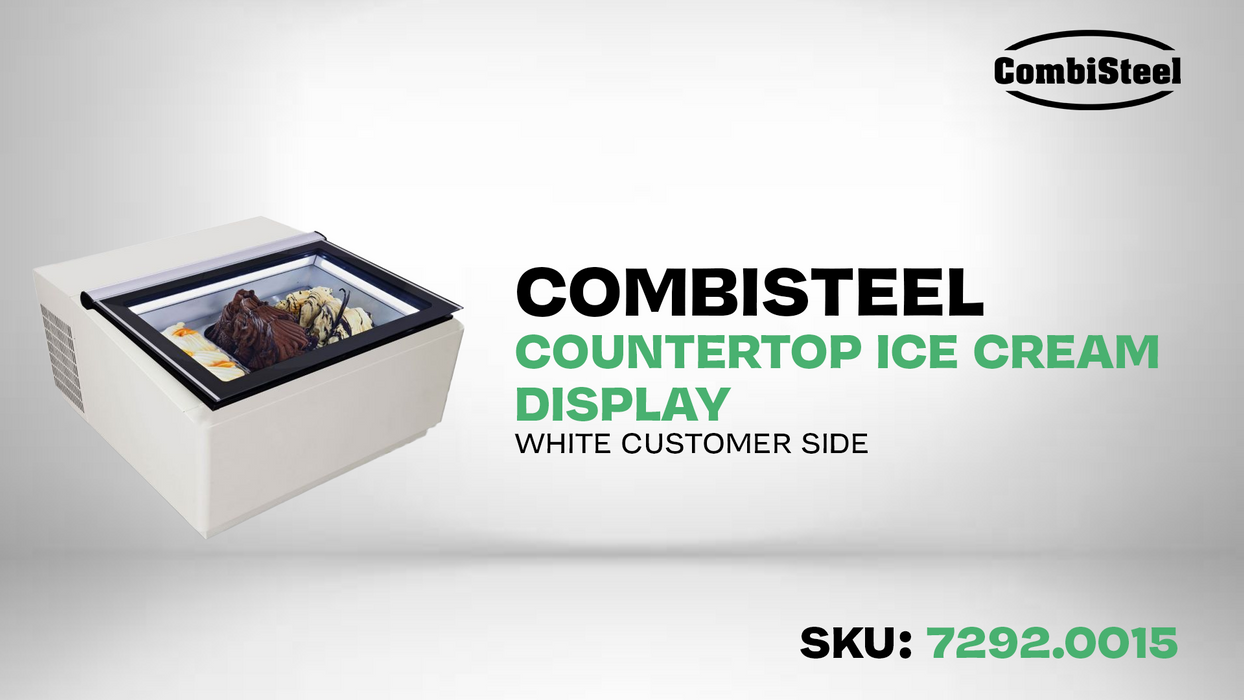 Combisteel Countertop Model Ice Cream Display White Opens On The Customer Side 7292.0015 Combisteel