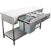 Premium Commercial Work Table With 3 Drawers Stainless Steel Bottom Shelf 1800x600x900mm | W218180603 D Makfry