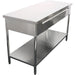 Premium Commercial Work Table With 3 Drawers Stainless Steel Bottom Shelf 1800x600x900mm | W218180603 D Makfry