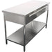 Premium Commercial Work Table With 3 Drawers Stainless Steel Bottom Shelf 1500x600x900mm | W218150603 D Makfry