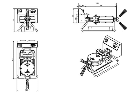 Infernus Single Digital Rotating Waffle Maker Canmac Catering Equipment