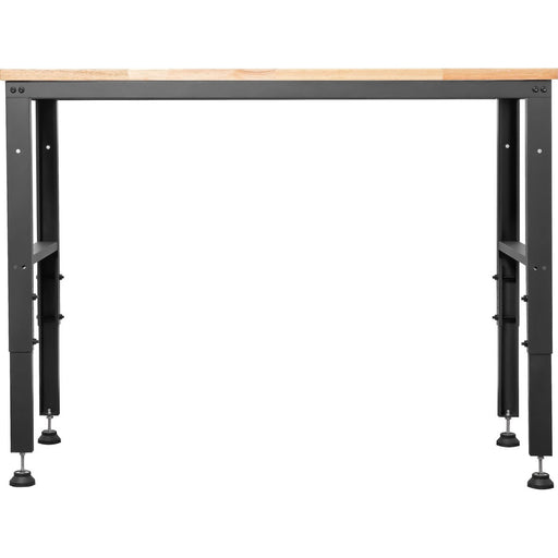 Professional Steel Workbench with Rubberwood Worktop Width 1220mm |  WB4824 Makfry
