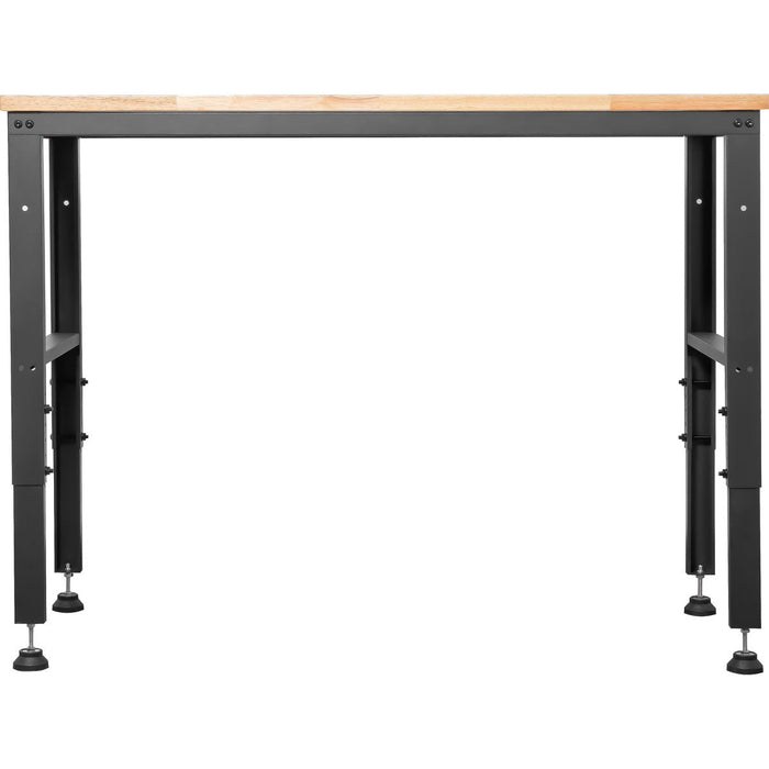 Professional Steel Workbench with Rubberwood Worktop Width 1220mm |  WB4824 Makfry