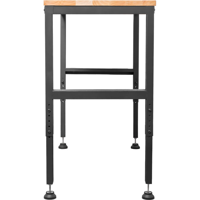 Professional Steel Workbench with Rubberwood Worktop Width 1220mm |  WB4824 Makfry