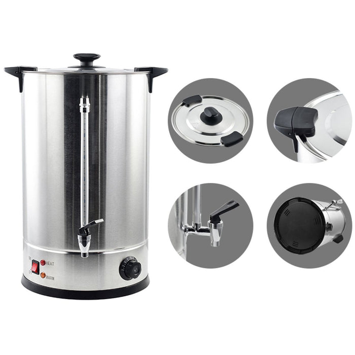 Commercial Double wall Coffee Urn with Boil-dry protection 10 litres 1.6kW |  VICWBQ10 Makfry