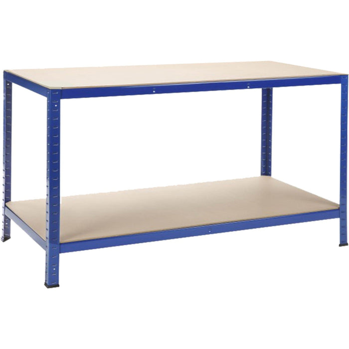 Garage Work Bench Heavy duty 1200x600x900mm 2 shelves 300 kg/shelf Powder coated steel |  WBS12060 Makfry