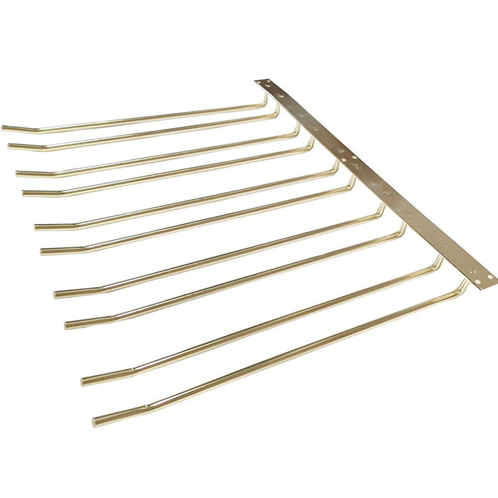 Wine Glass Rack Gold Ceiling mounted Length 300mm 15 wine glasses |  WGB58500300G Makfry